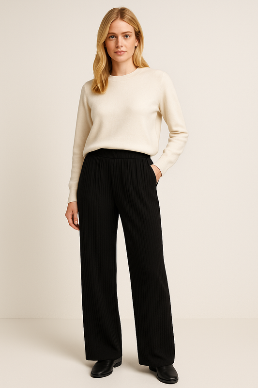 Alina Damen Plissé Hose – High-Waist mit Modernem Schnitt