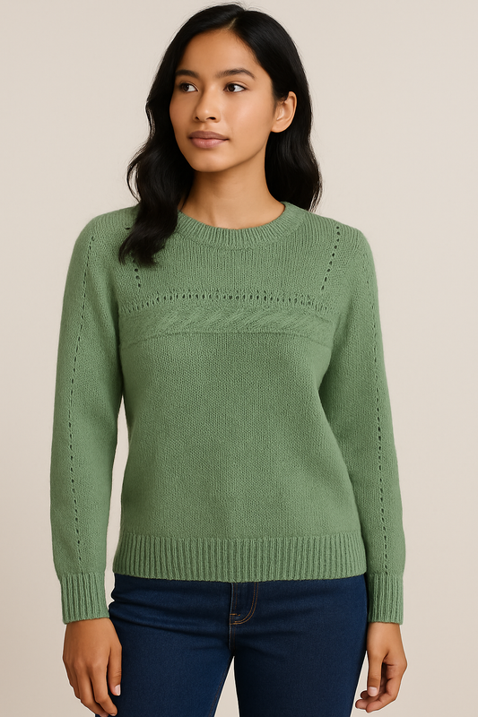 Elena Damen Strickpullover – Weicher Eleganter Pullover mit Feinen Details