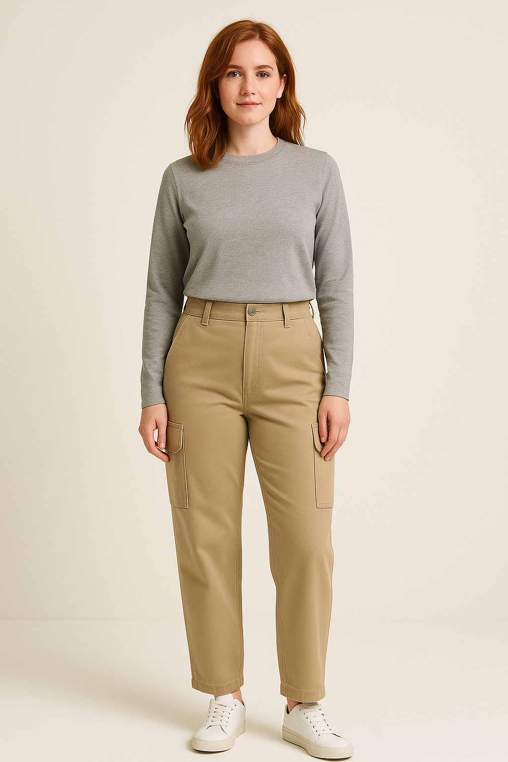 Nora Damen Cargo Hose – High-Waist mit Modernem Fit