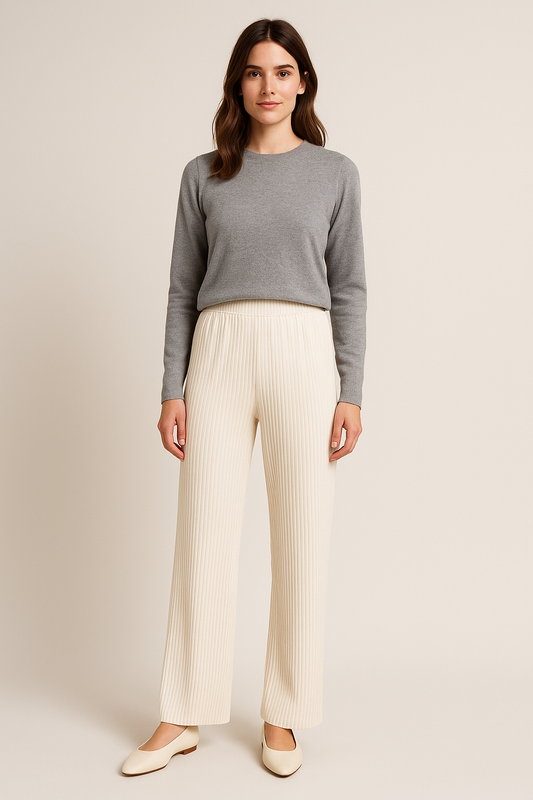 Alina Damen Plissé Hose – High-Waist mit Modernem Schnitt