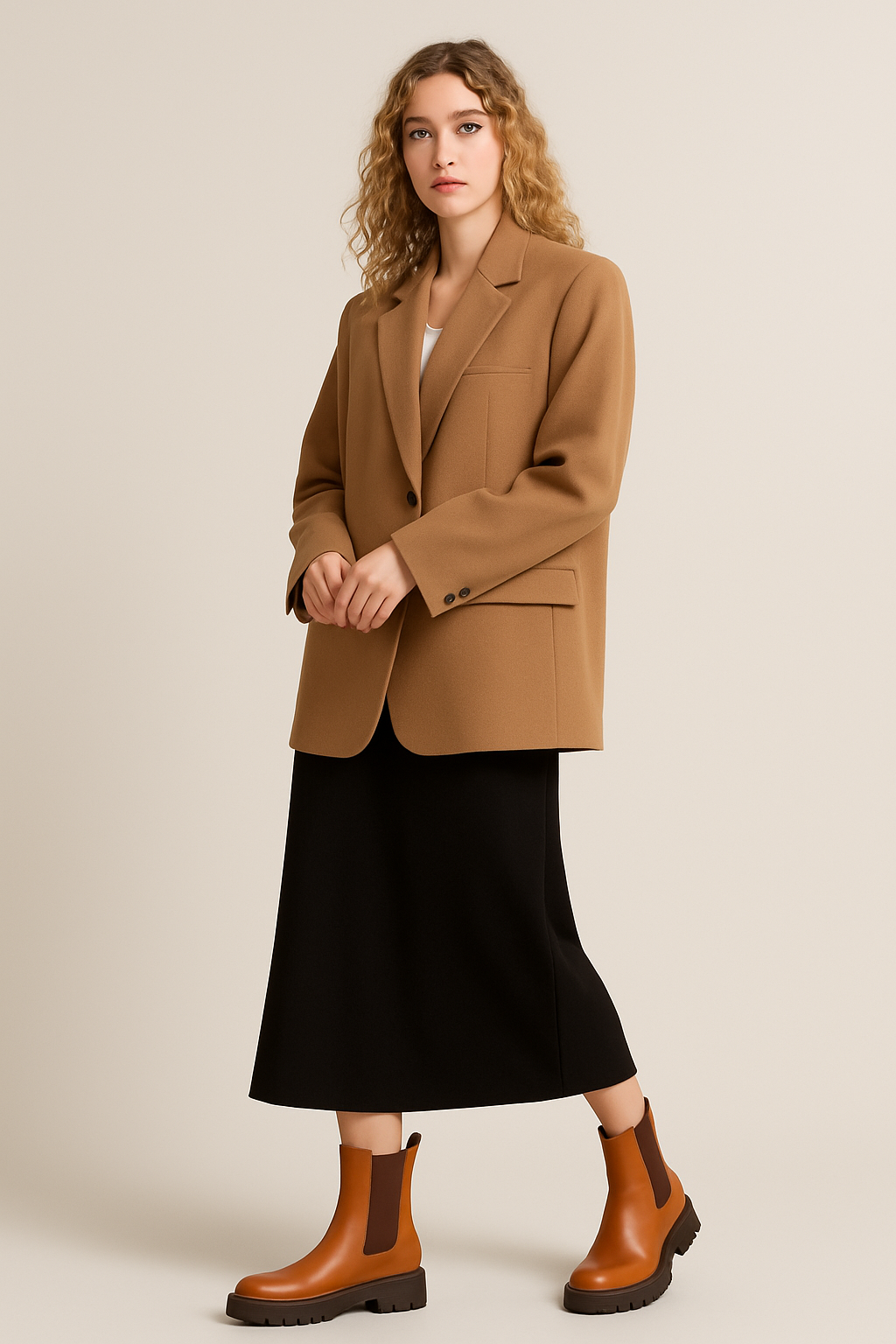 Lea Damen Chelsea Boots – Chunky Design mit Elastischem Schaft