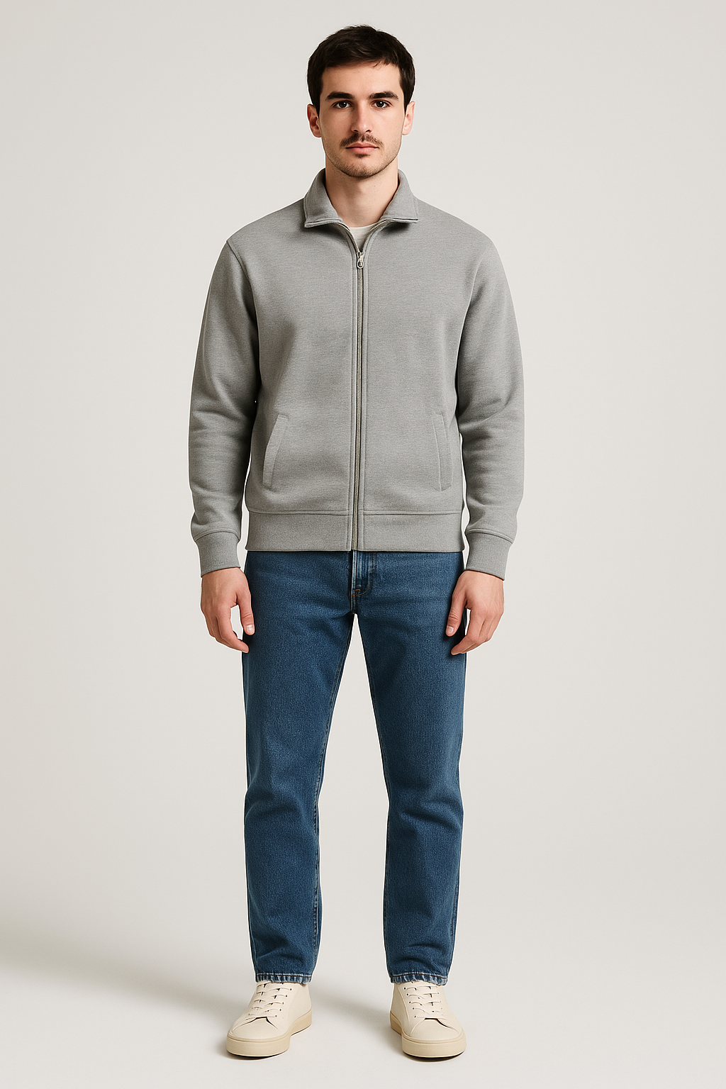 Noah Herren Sweatshirt – Basic Design mit Reissverschluss